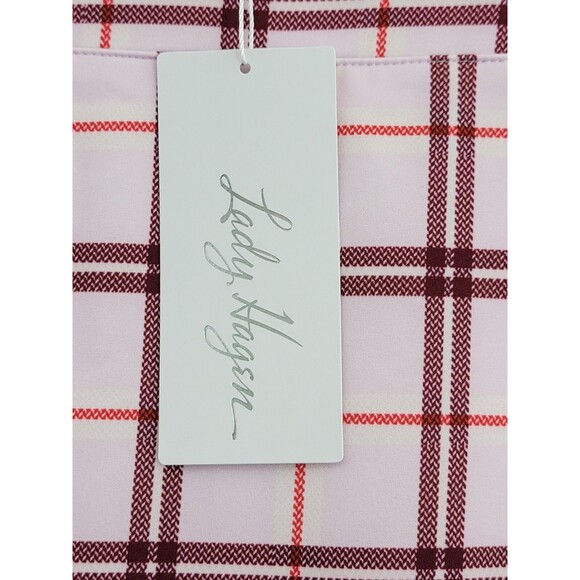 ALK Women's XXL Lady Hagen Clubhouse 16" Woven Skort Plaid Skirt & Shorts NEW WT - Picture 3 of 11